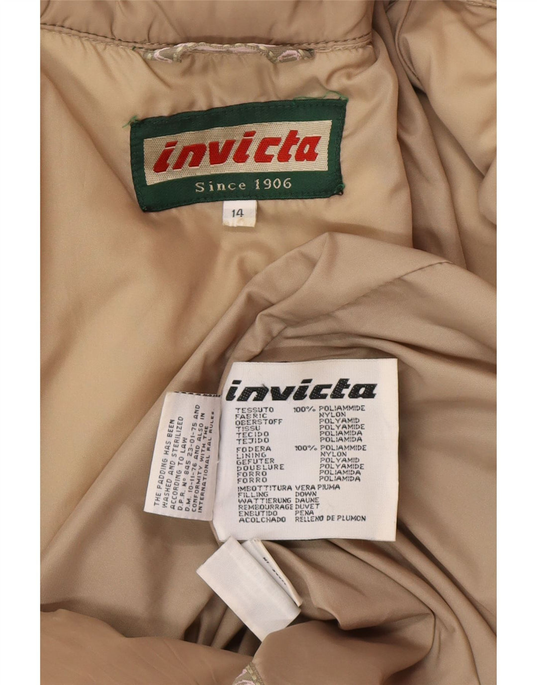 Invicta Damen Wattierter Mantel UK 14 Medium Beige Polyamid