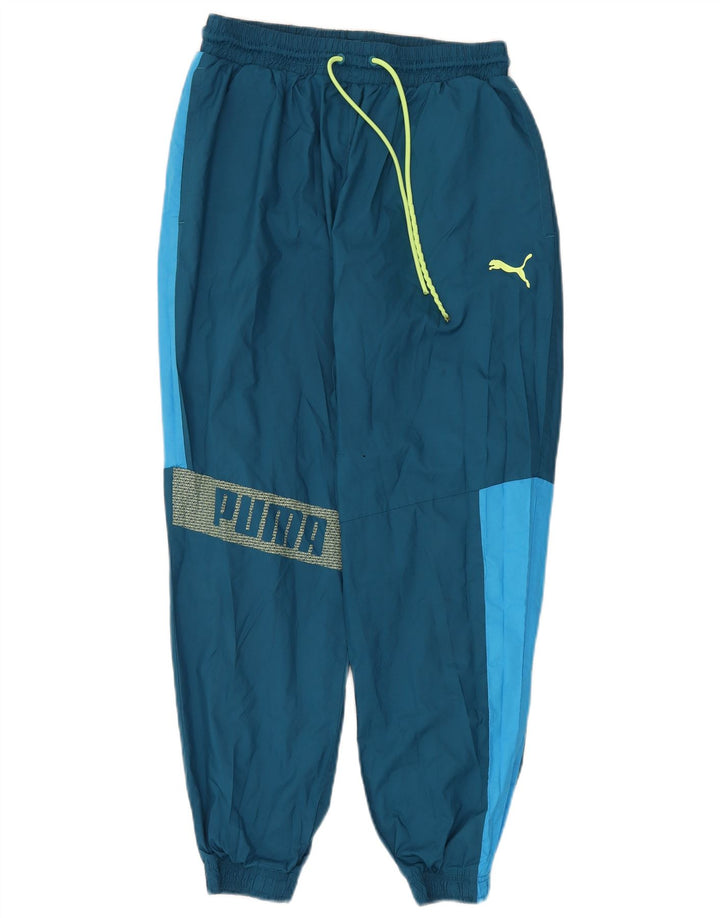 Adidas Herren-Trainingshose mit Grafik, mittelblau, Farbblock
