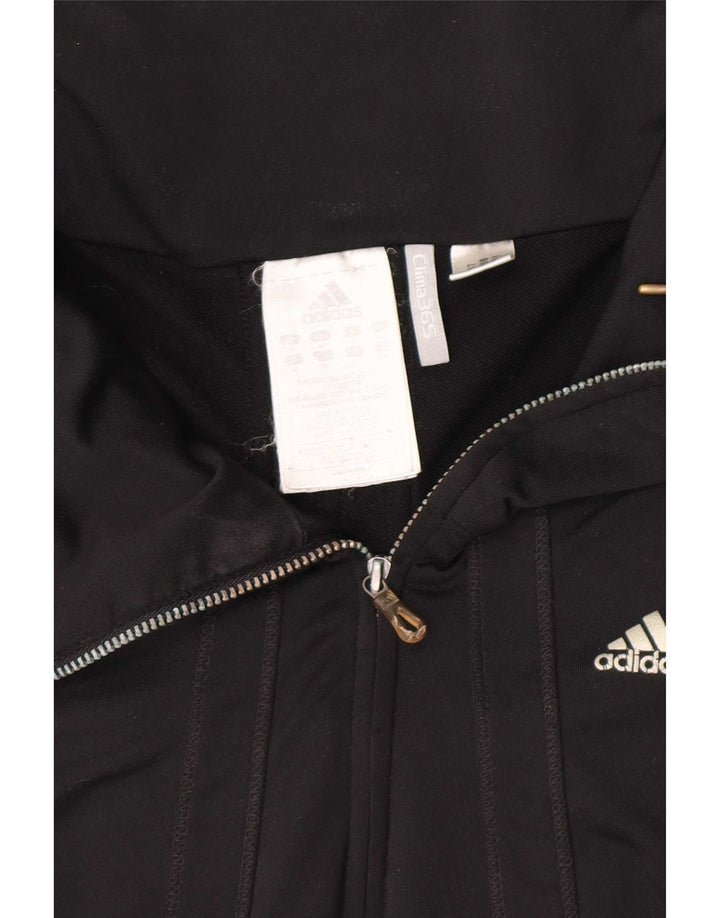 Adidas Damen Clima 365 Trainingsanzug Top Jacke UK 14 Medium Schwarz Polyester