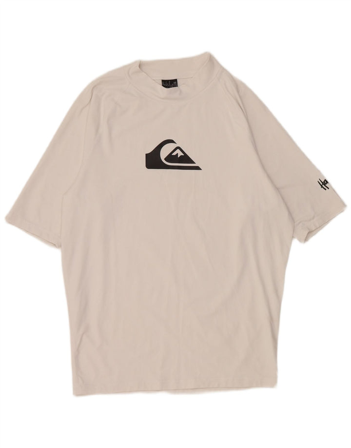 Quiksilver Herren-T-Shirt mit Grafik, 2XL, weißes Nylon