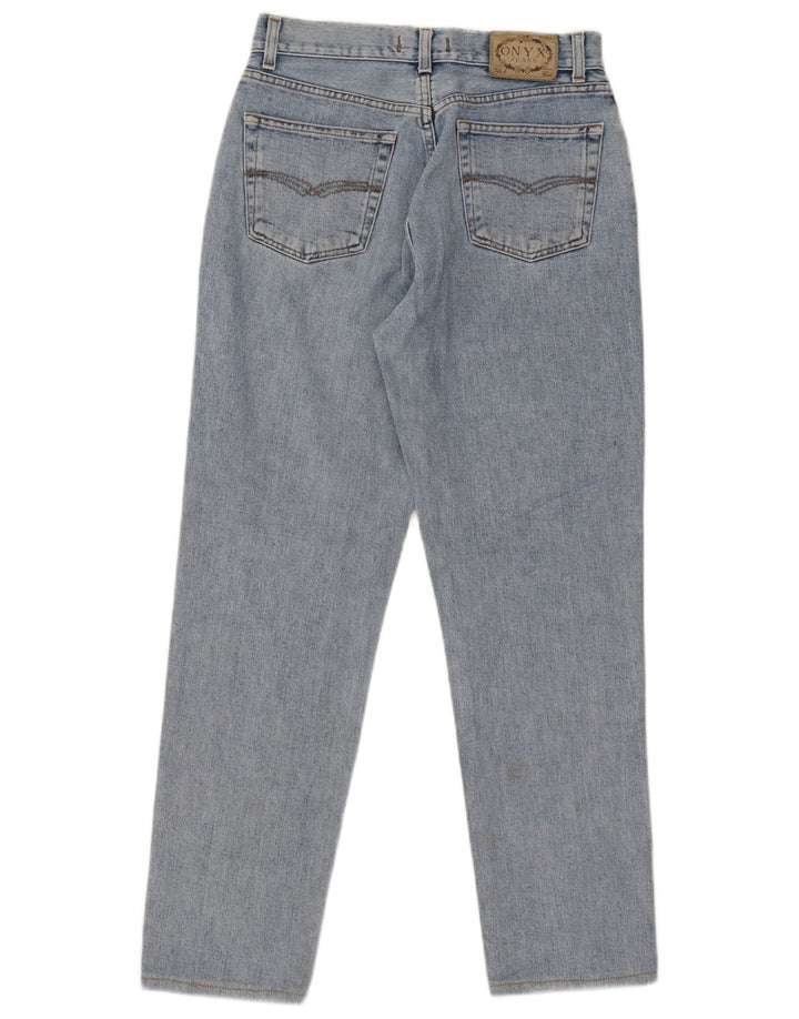 Onyx Damen Tapered Jeans W32 L29 Blaue Baumwolle