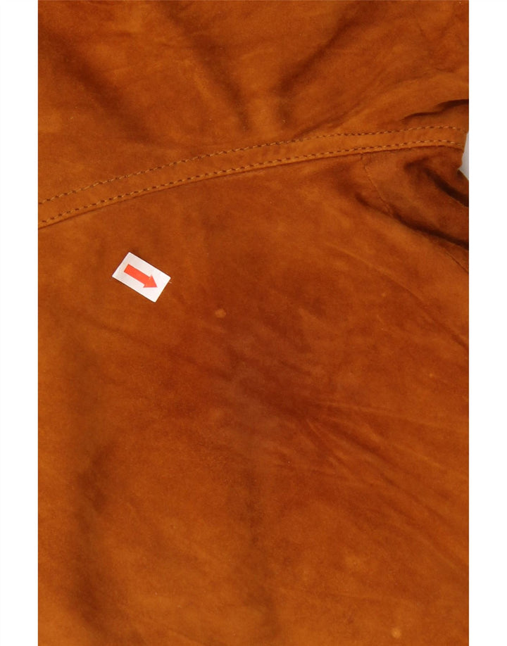 Vintage Herren Wildleder Bomberjacke IT 52 XL Braunes Leder