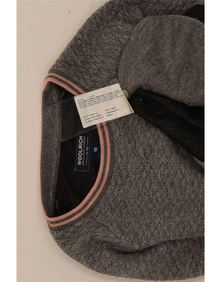 Woolrich Pulloverkleid für Mädchen, 9–10 Jahre, grau meliertes Polyester