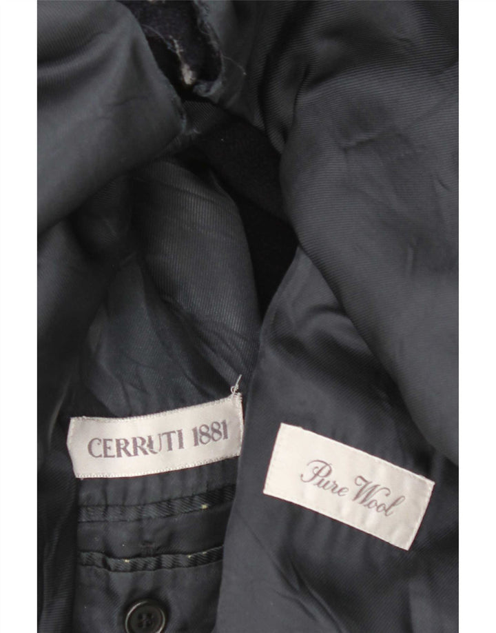 Cerruti 1881 Herrenmantel UK 38 Medium Marineblau Schurwolle
