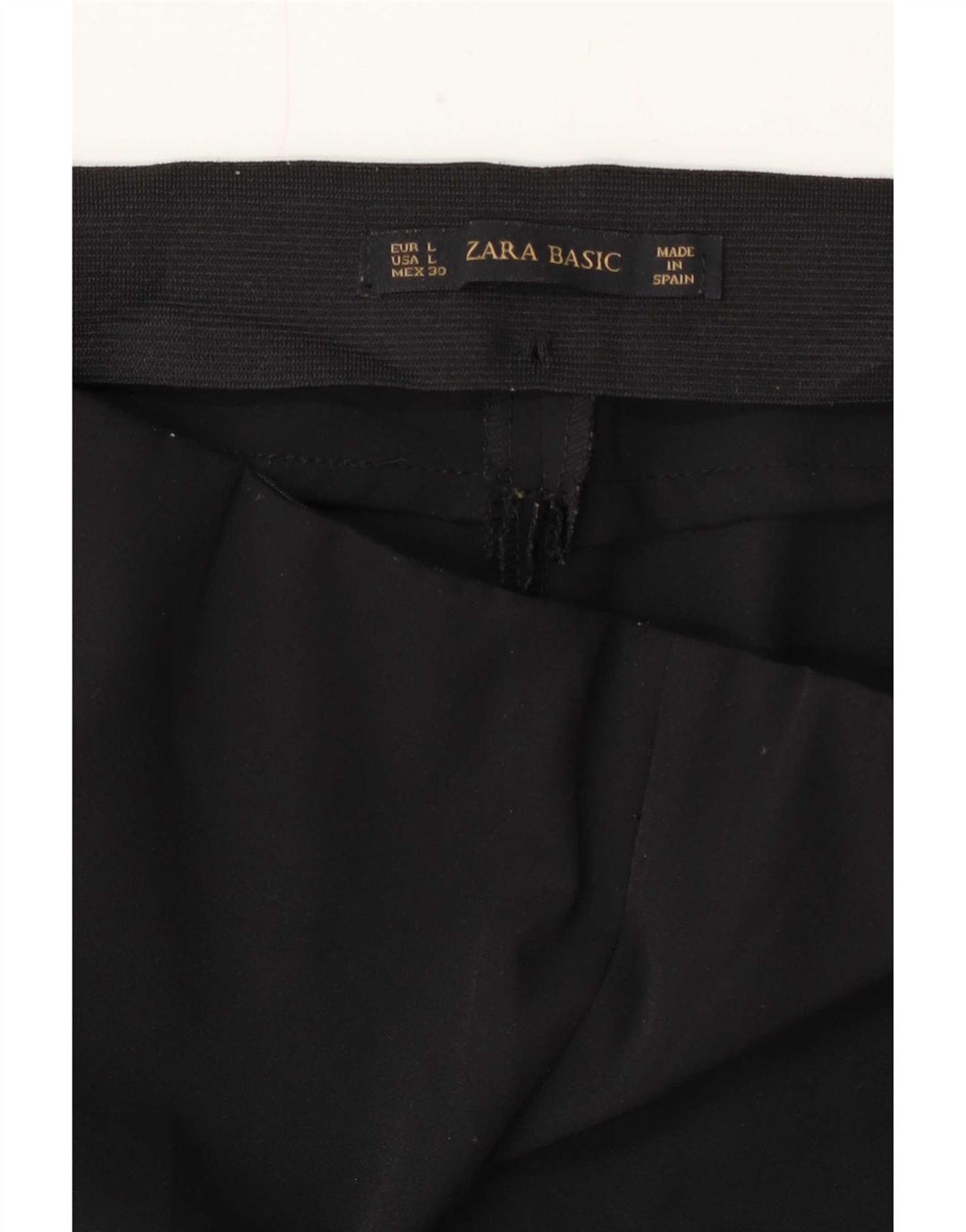 Zara Damen Normale Freizeithose, Größe L, W30, L27, Schwarz