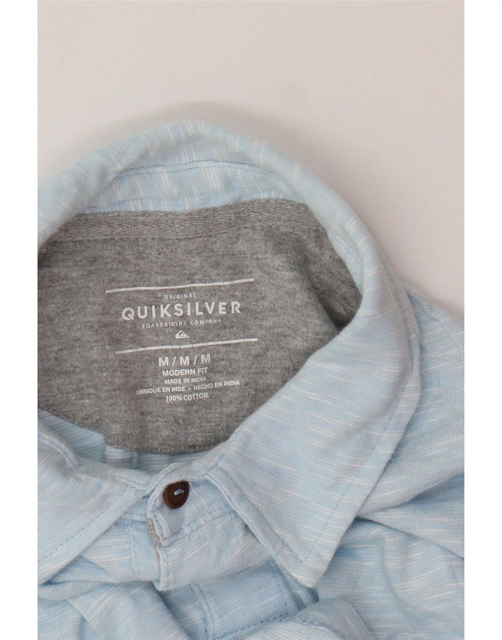 Quiksilver Herren-Poloshirt mit moderner Passform, mittelblau gefleckte Baumwolle