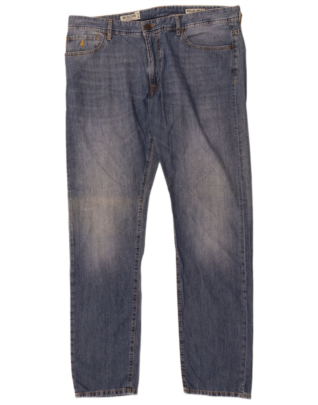 Marlboro Classics Herren Regular Tapered Jeans W38 L34 Blaue Baumwolle