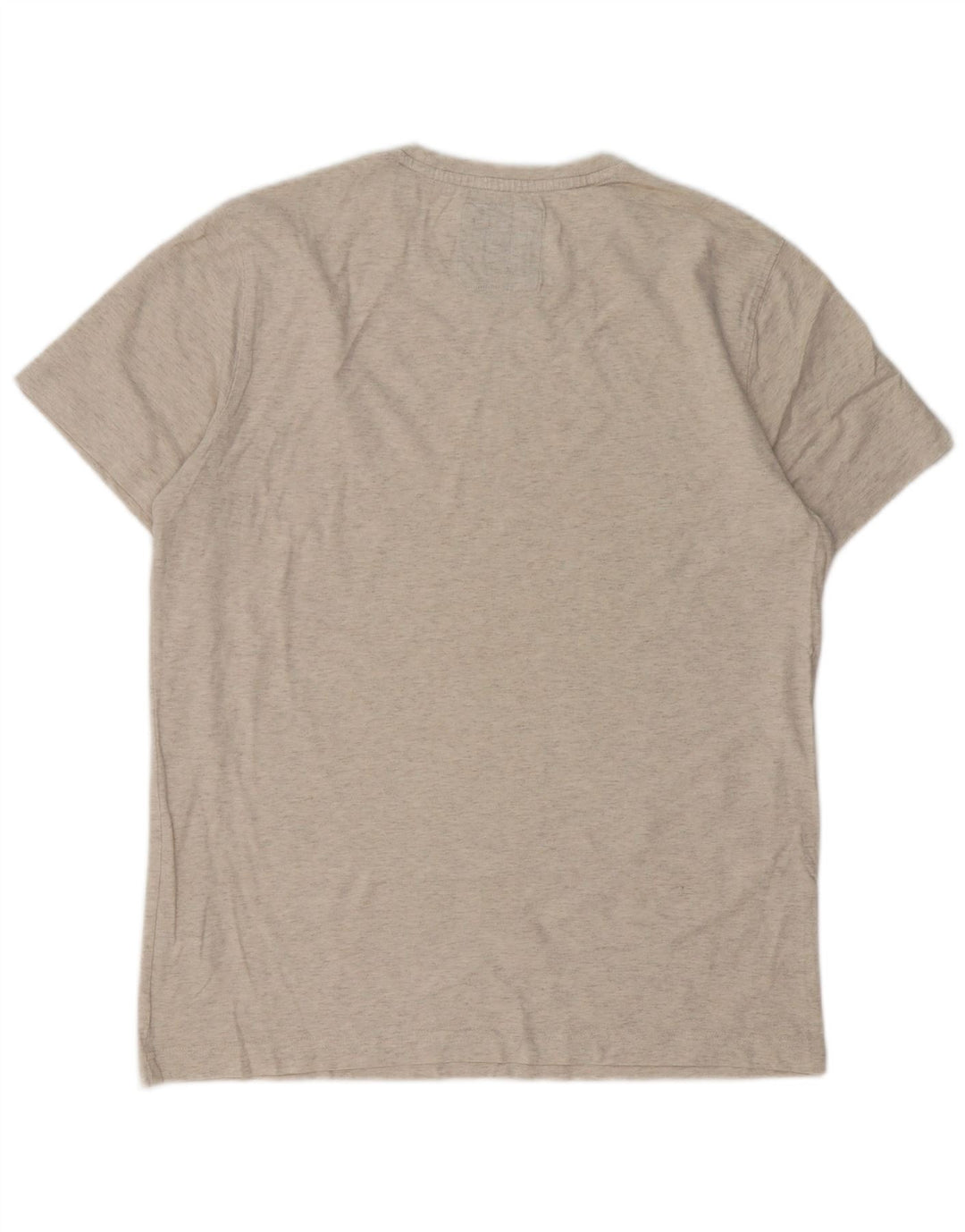 Crew Clothing Herren-T-Shirt-Oberteil aus mittelgrau gesprenkelter Baumwolle