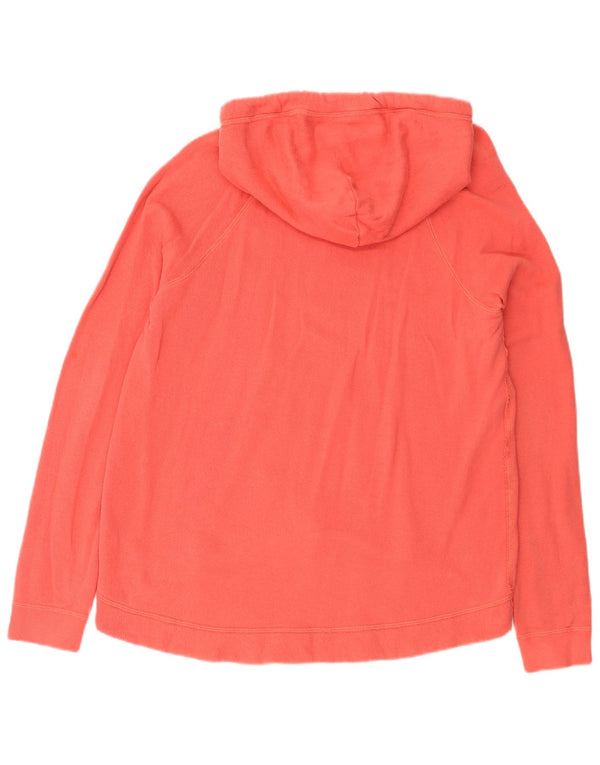 Hollister Womens Loose Fit Graphic Hoodie Pullover UK 14 Mittelrosa Baumwolle