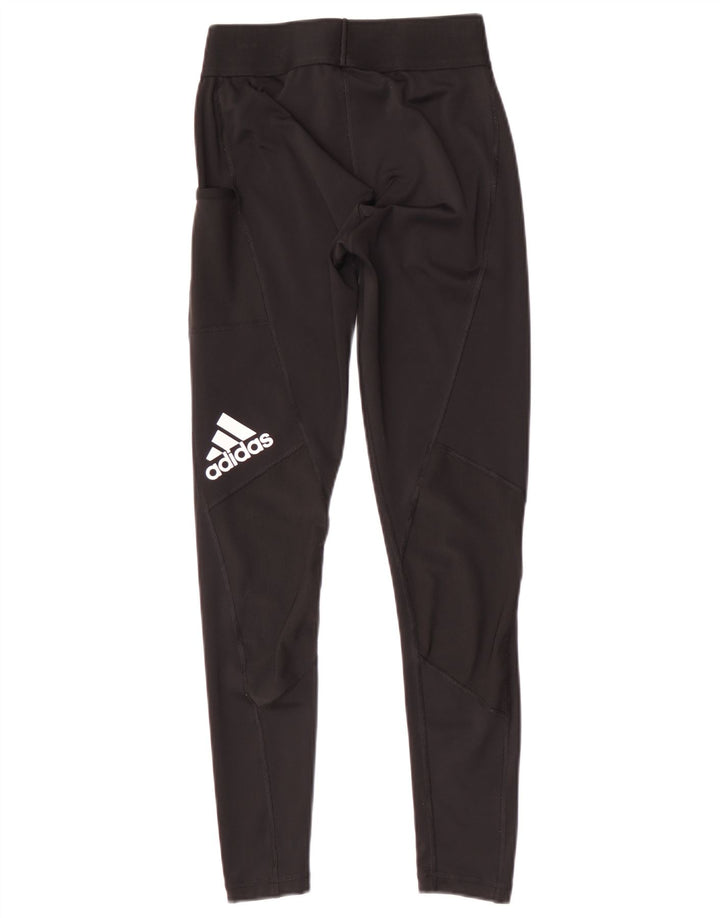 Adidas Damen Tech Fit Graphic Leggings UK 8/10 Small Schwarz Polyester