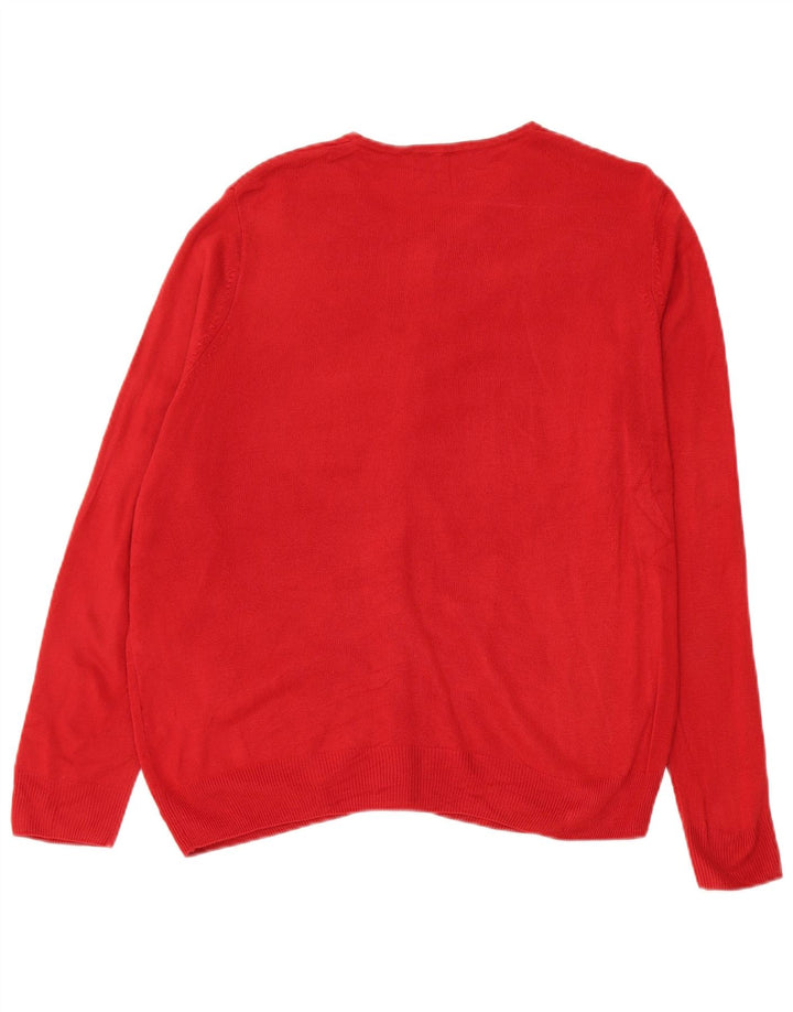 Marks & Spencer Damen-Cardigan-Pullover UK 16 Large Rot Acryl