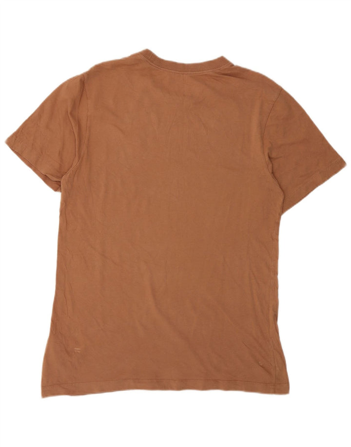 Nike Herren T-Shirt Top Small Braun Baumwolle