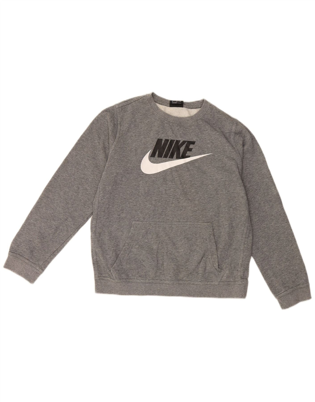 Nike Jungen-Sweatshirt mit Grafik, 13–14 Jahre, XL, graue Baumwolle