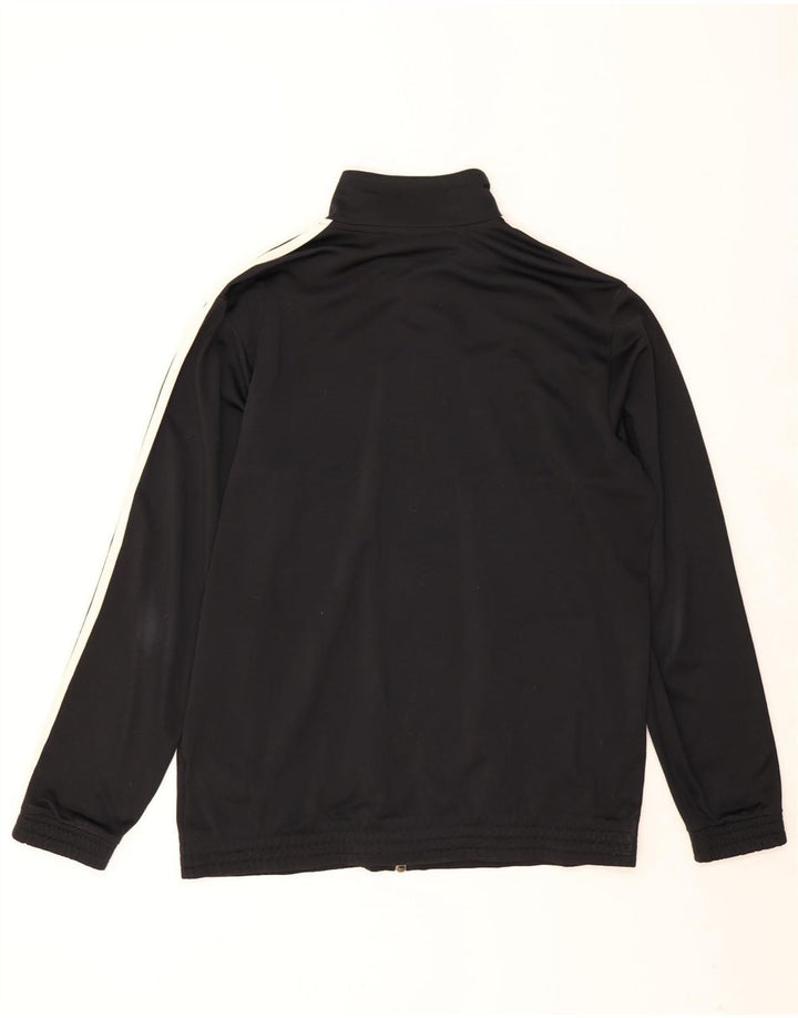Adidas Herren-Trainingsanzugoberteil, UK-Größe 42/44, großes schwarzes Colourblock-Polyester