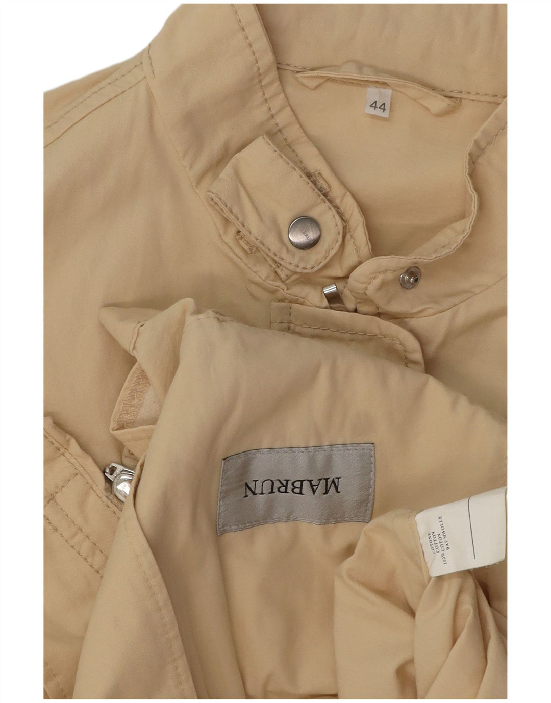 Mabrun Damen Utility-Jacke IT 44 Mittelbeige Baumwolle