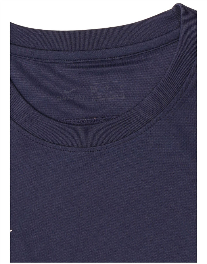 Nike Herren Dri Fit T-Shirt Top XL Marineblau