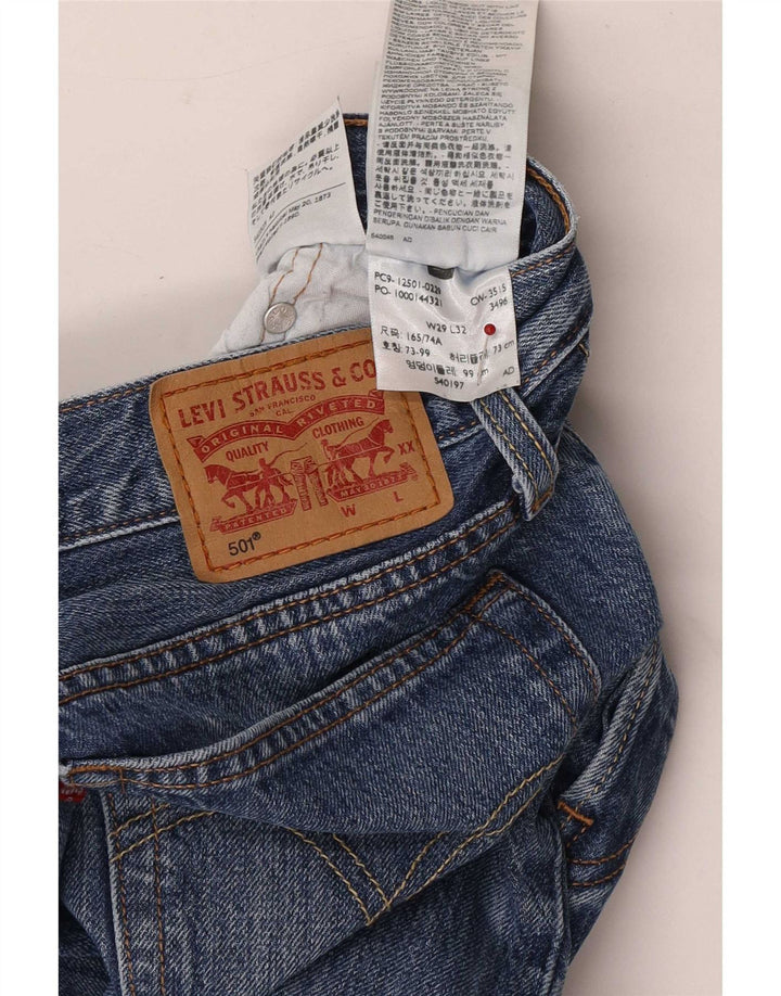 Levi's Damen Straight Jeans W29 L32 Blaue Baumwolle