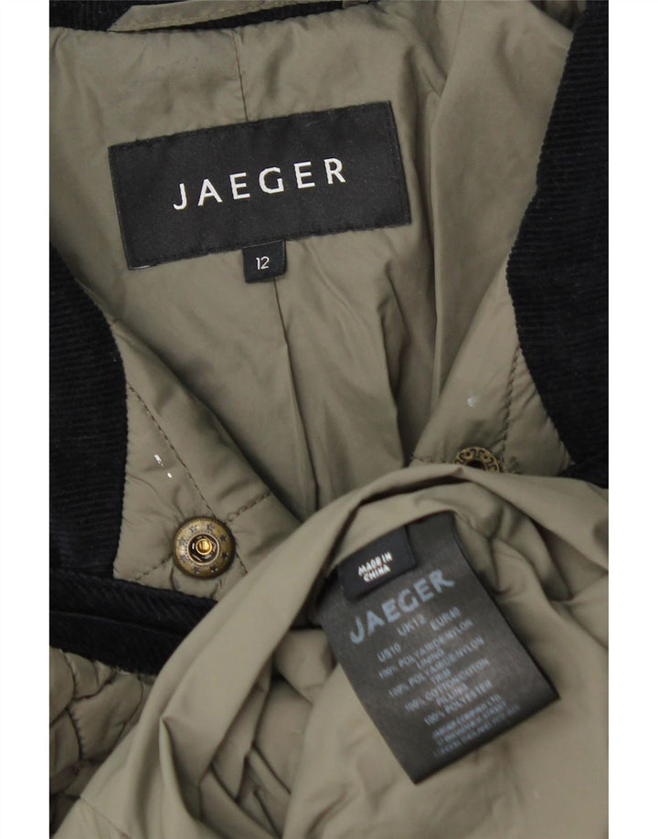 Jaeger Damen Steppjacke UK 12 Medium Khaki Polyamid