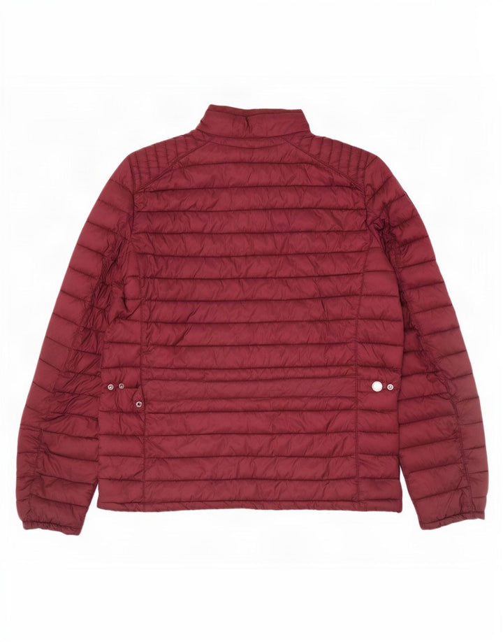 Fynch Hatton Herren Casual Fit gepolsterte Jacke UK 38 Medium Burgund Nylon