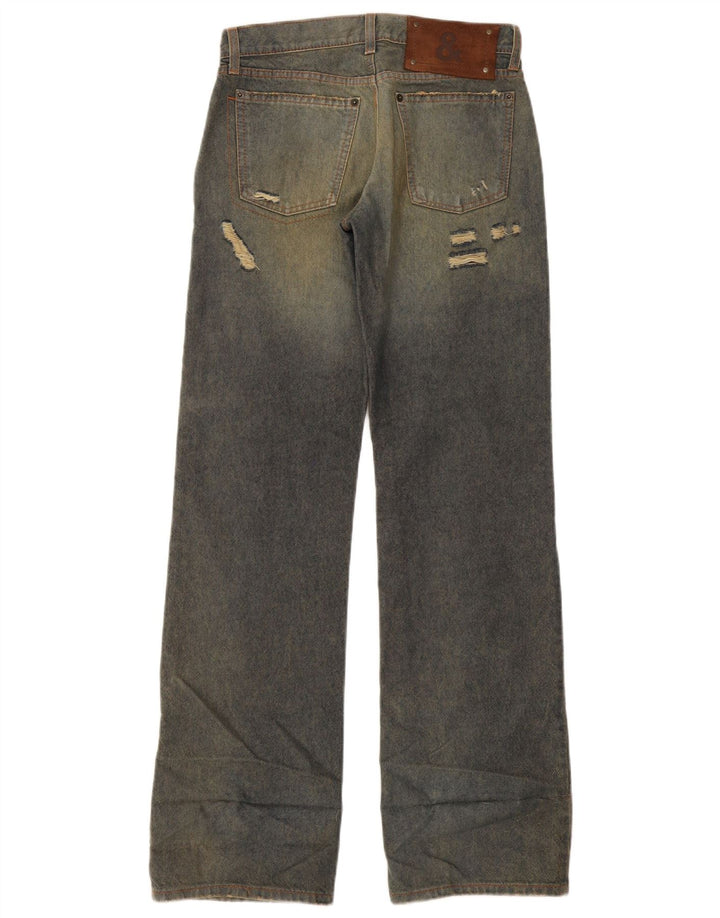 Dolce & Gabbana Damen Distressed Straight Jeans EU 38 Mittel W30 L33 Blau