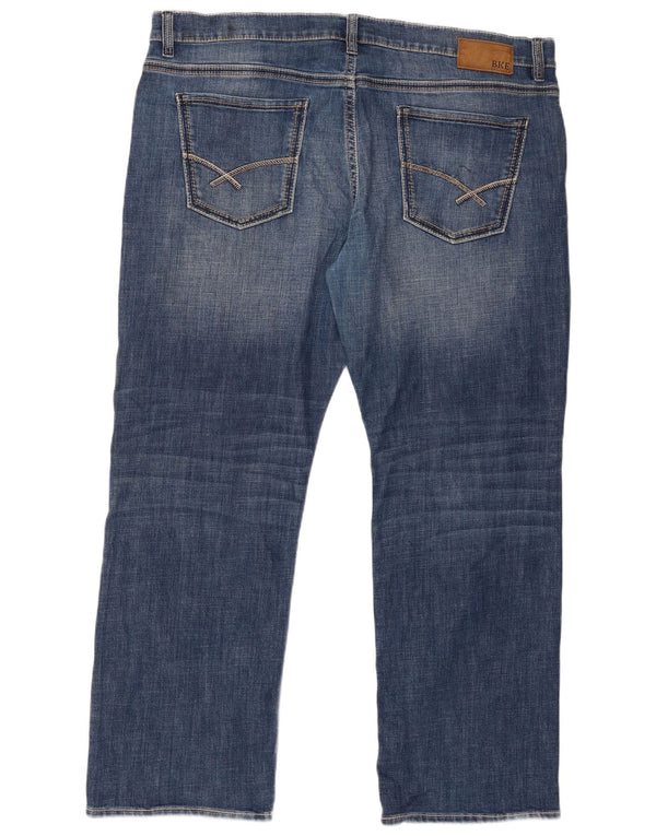 BKE Herren Seth Straight Jeans W42 L32 Blaue Baumwolle