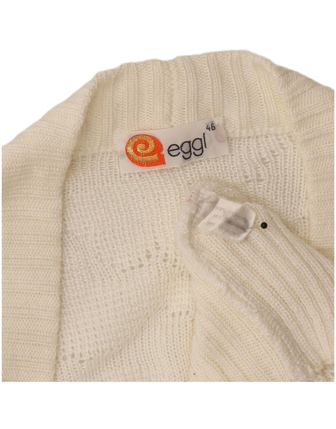Vintage Damen Cardigan Pullover IT 46 Großes weißes Acryl