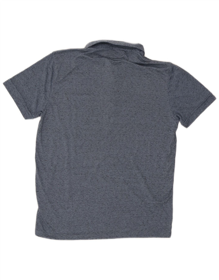 Marlboro Classics Herren-Poloshirt, großes, blau meliertes Polyester