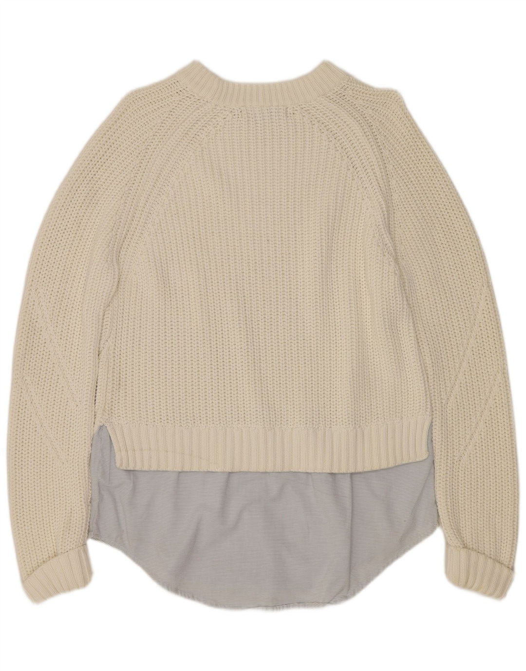 Marks & Spencer Damen-Pullover mit Rundhalsausschnitt, Gr. 14, Größe L, gebrochenes Weiß