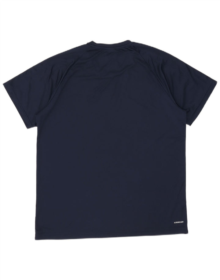 Adidas Herren Aeroready T-Shirt Top XL Marineblau Polyester
