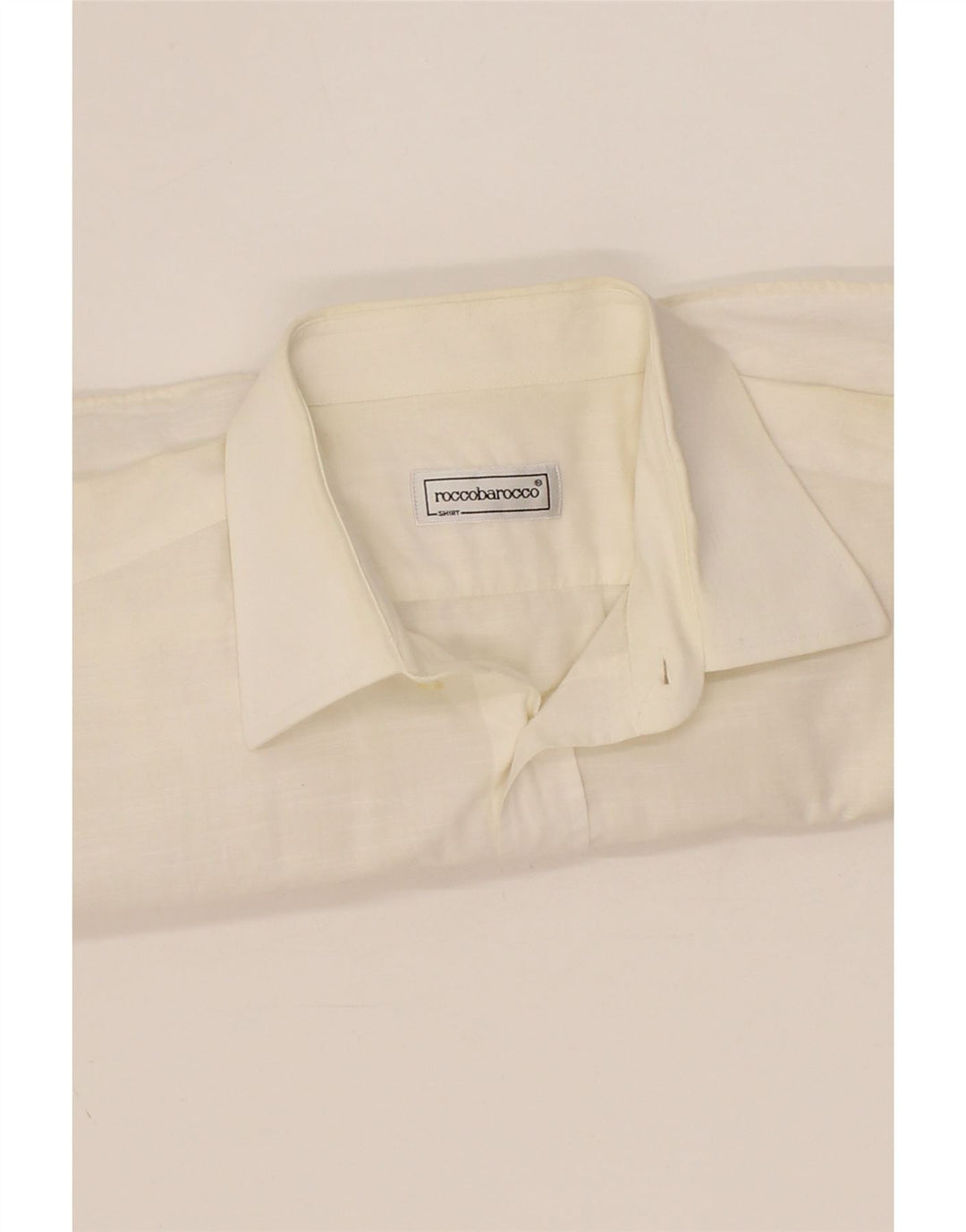 ROCCOBAROCCO Mens Shirt Size 17 43 XL White Vintage Roccobarocco and Second-Hand Roccobarocco from Messina Hembry 