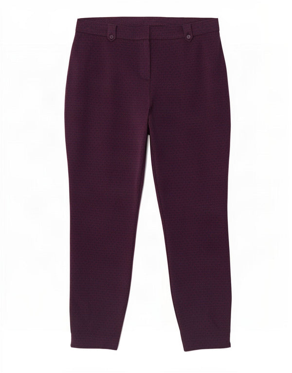 Phase Eight Damen Freizeithose UK 16 Large W34 L28 Burgund Geometrisch