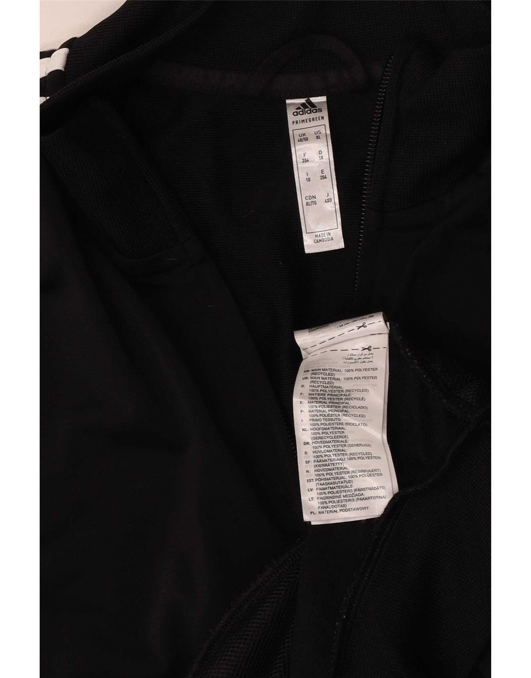 Adidas Herren Trainingsanzug Top Jacke UK 48/50 XL Schwarz Polyester