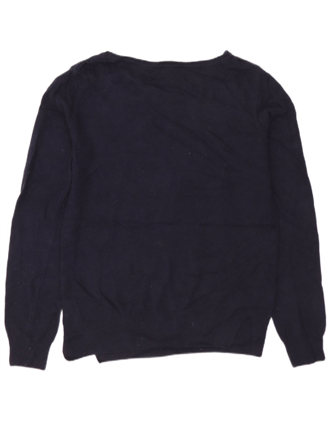 BARBOUR Damen-Pullover mit grafischem U-Boot-Ausschnitt, UK 10, Größe S, marineblaue Wolle