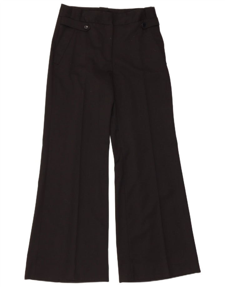 Zara Damen Flare Chino Hose EU 40 Medium W30 L32 Schwarz