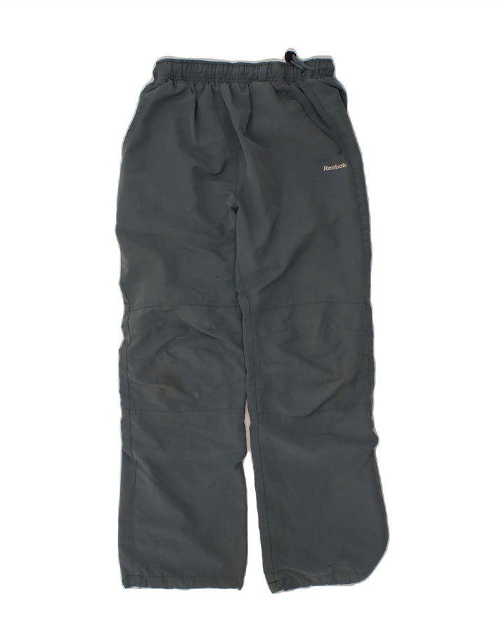 REEBOK Boys Tracksuit Trousers 7-8 Years Grey Polyester Vintage Reebok and Second-Hand Reebok from Messina Hembry 