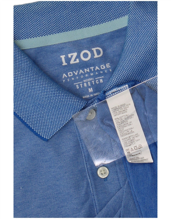 IZOD Herren-Poloshirt aus mittelblauer Baumwolle