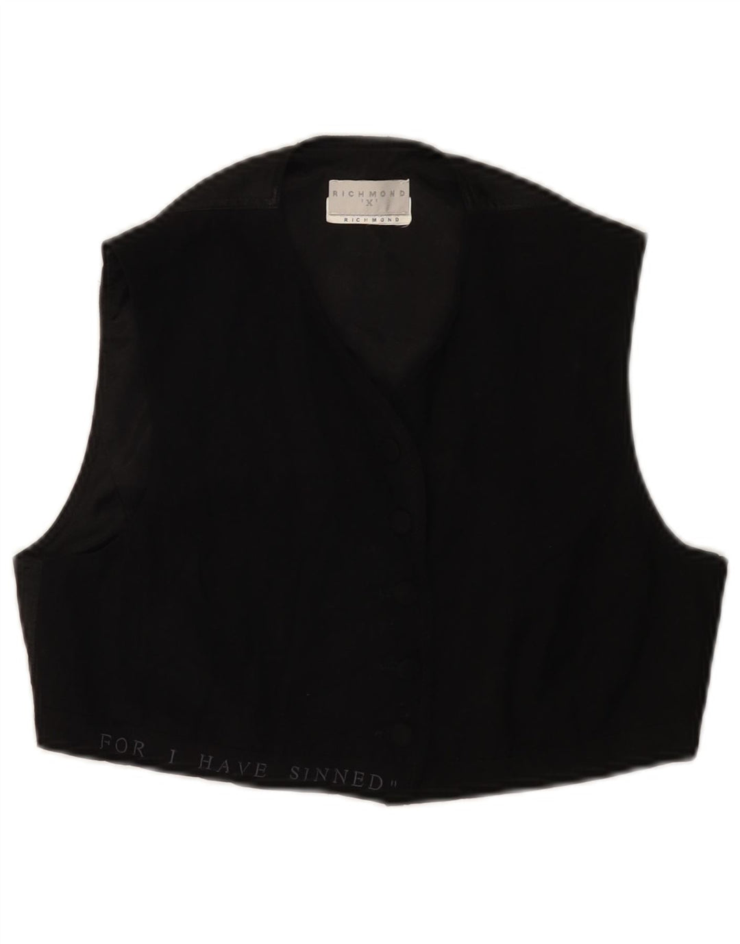 Richmond Damen Crop Weste UK 14 Medium Schwarz