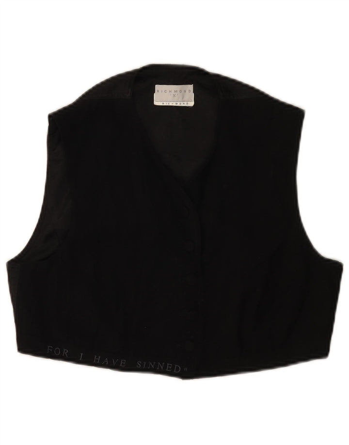 Richmond Damen Crop Weste UK 14 Medium Schwarz