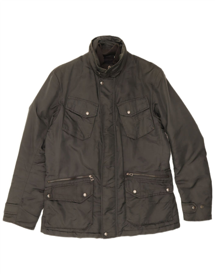 Geox Herren Respira Utility Jacke UK 40 Large Grau Polyamid