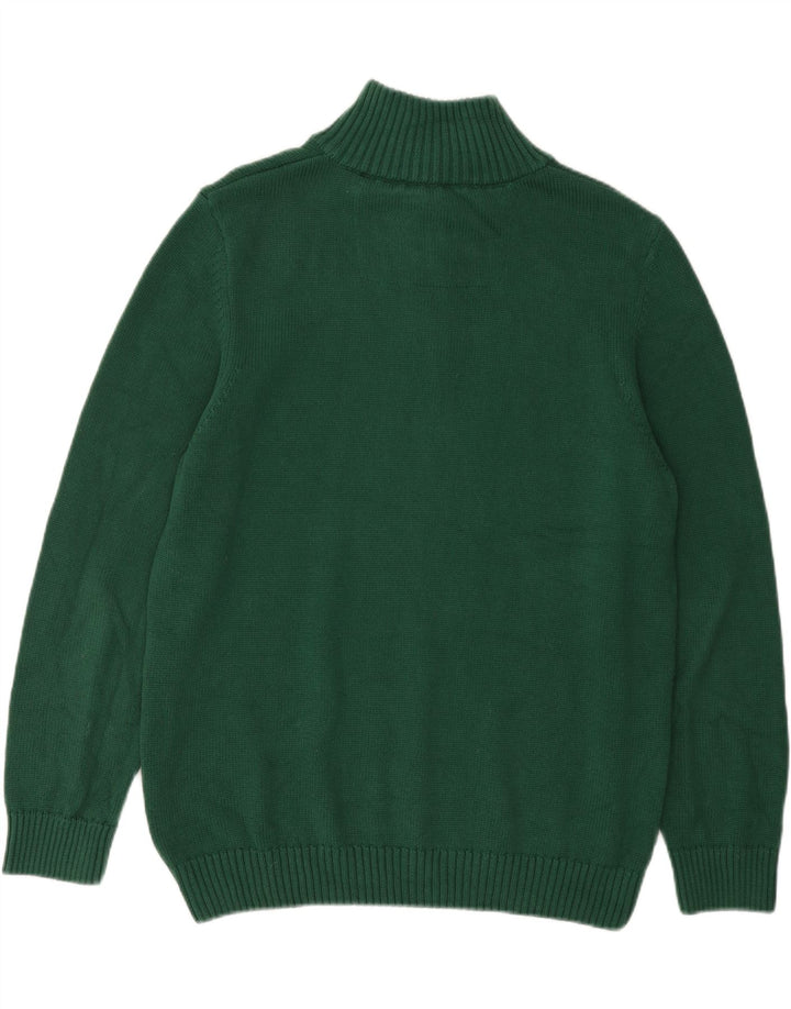SUPERDRY Herren-Pullover mit Reißverschluss am Hals, 2XL, grüne Baumwolle