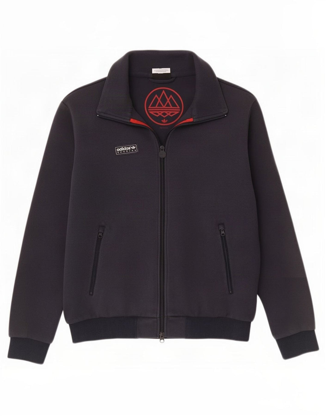 Adidas Herren-Trainingsanzug-Oberteil, mittelgroß, Marineblau, Colourblock-Baumwolle