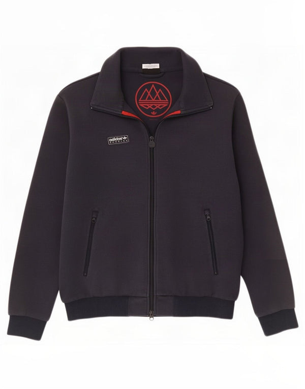 Adidas Herren-Trainingsanzug-Oberteil, mittelgroß, Marineblau, Colourblock-Baumwolle