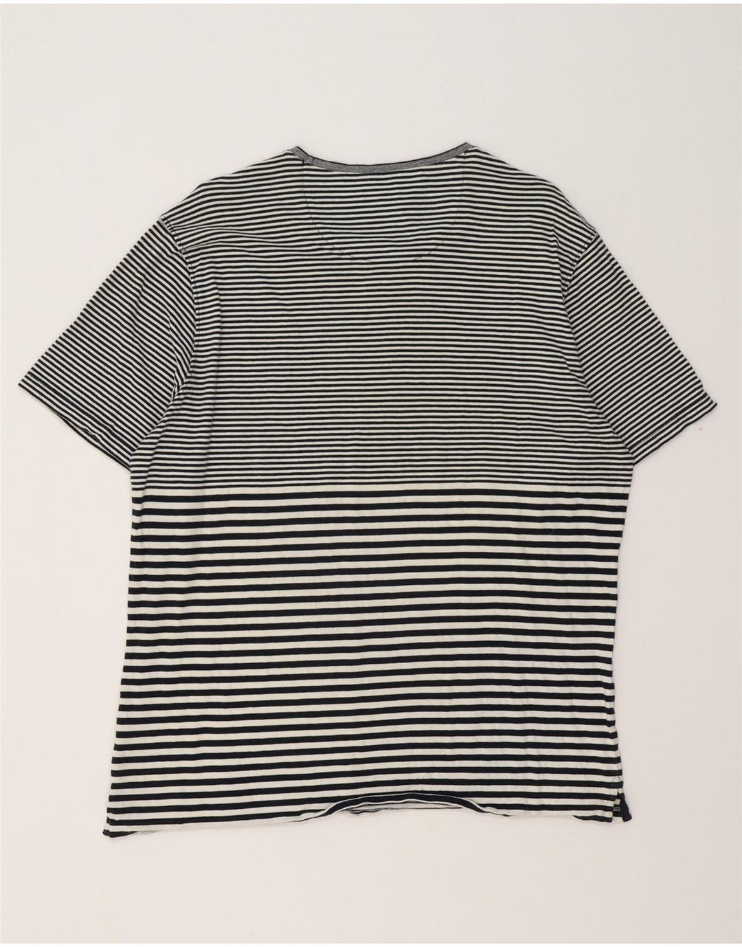 MASSIMO DUTTI Damen T-Shirt mit lässiger Passform, UK 20 2XL, schwarz gestreift, Baumwolle