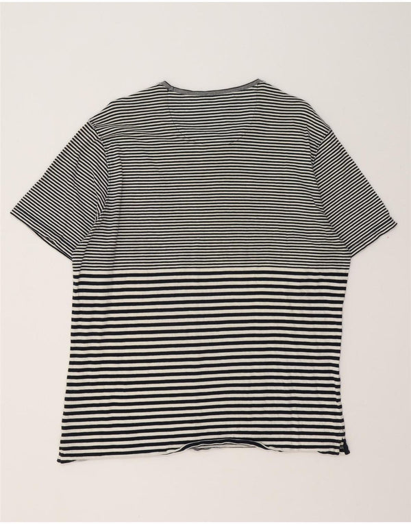 MASSIMO DUTTI Damen T-Shirt mit lässiger Passform, UK 20 2XL, schwarz gestreift, Baumwolle