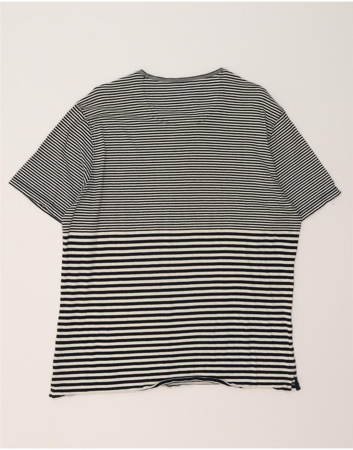 MASSIMO DUTTI Damen T-Shirt mit lässiger Passform, UK 20 2XL, schwarz gestreift, Baumwolle