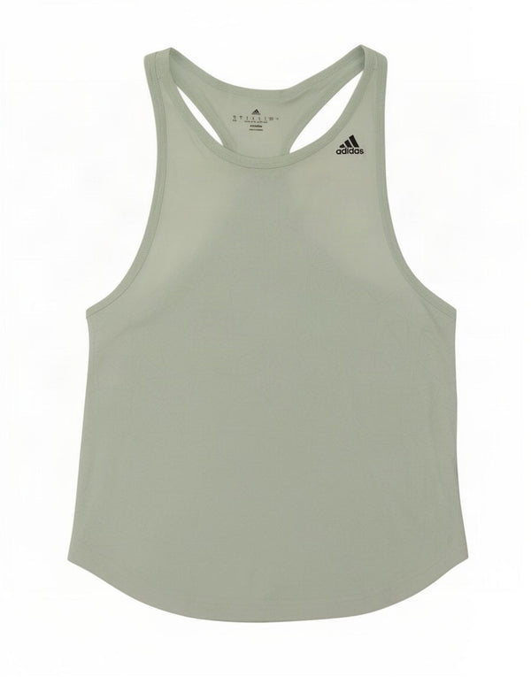 Adidas Damen Climalite Weste Top UK 8/10 Small Grün Geometrisch