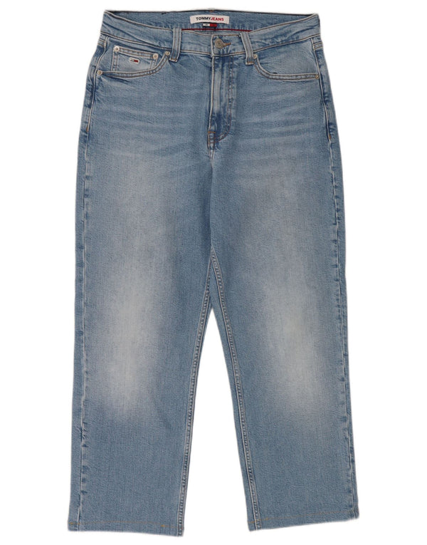 Tommy Hilfiger Damen-Crop-Jeans W28 L23 Blaue Baumwolle
