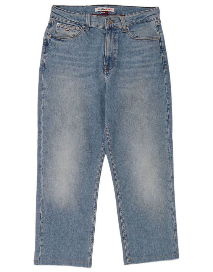 Tommy Hilfiger Damen-Crop-Jeans W28 L23 Blaue Baumwolle