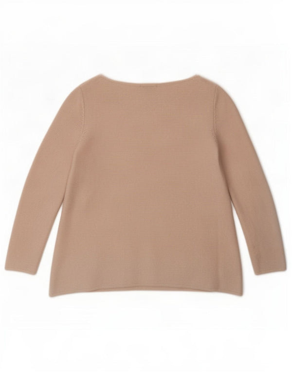 Cos Damen-Pullover mit U-Boot-Ausschnitt, Gr. 6, XS, Beige, Wolle