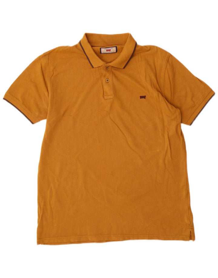 Carrera Herren-Poloshirt mit normaler Passform, große gelbe Baumwolle